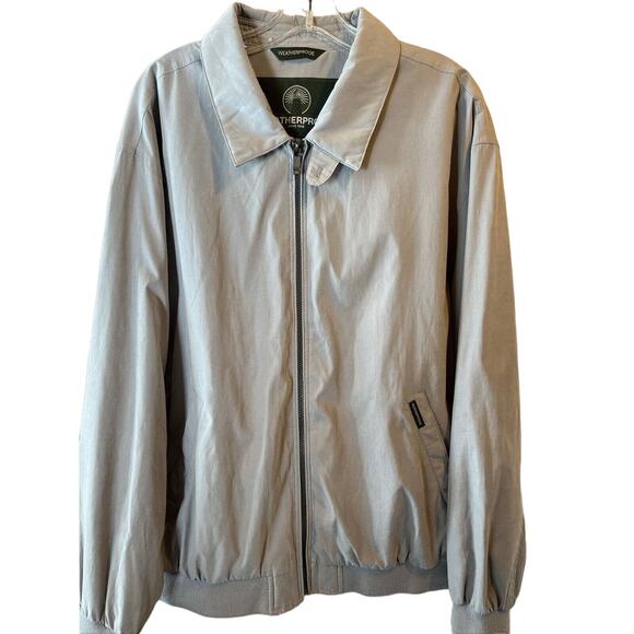 Weatherproof Men’s XL Gray LS Full Zip Cotton Polyester Nylon Bomber Jacket - Picture 1 of 16